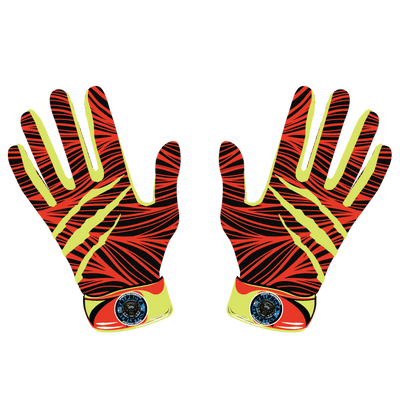Blue Glove from Trifecta Apparel with Claws design in multiple colorways, featuring premium leather palm and Lycra back for flexible, non-slip grip.