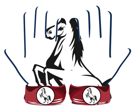 White Glove premium batting gloves with stylish horse print, leather front, and neoprene cuff for performance and durability