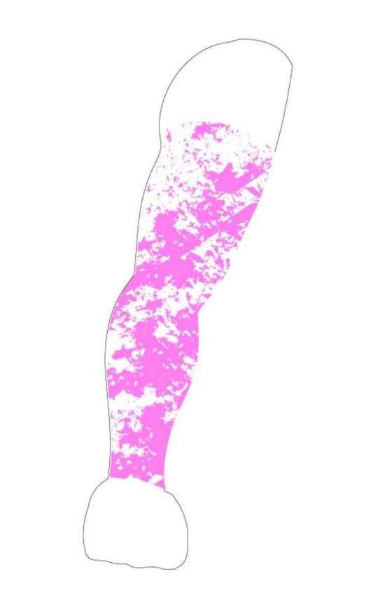 Cotton Candy Razor sublimation arm sleeve with pink and white abstract design offering UV protection and moisture-wicking performance