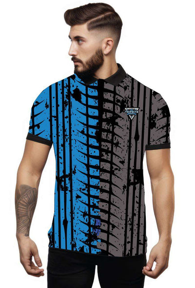 Men's Scale Wear Design Lace Out 2 moisture-wicking Bomb Popsicle polo shirt with Dri-Fit technology and tire tread pattern