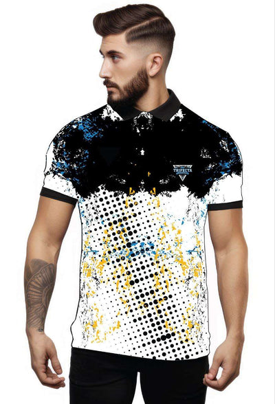 Men's Trifecta 1 polo shirt with Scale Wear Design and moisture-wicking Bomb Popsicle pattern