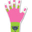Pink Panther 1 glove in bright pink and green with reinforced grip and neoprene wrist strap for athletic performance