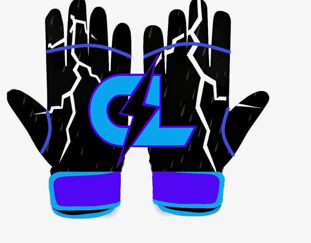 Carolina Lightning 8U softball glove with leather front, Lycra back, neoprene cuff, and reinforced stitching for durability and comfort