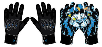 King Felix custom athletic gloves with leather front and breathable Lycra back