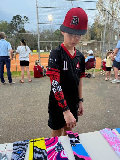 Reaper Claw sublimation arm sleeves with UV protection and moisture-wicking fabric for sports and outdoor activities