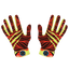 colorful athletic gloves with red, black, and yellow design for sports performance