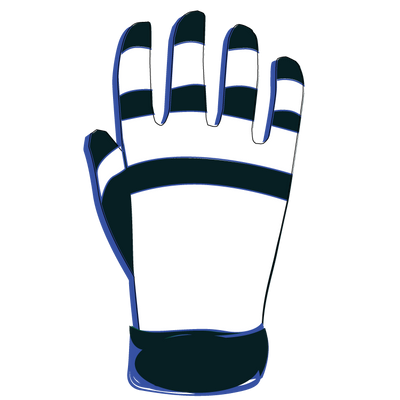 Baseball stiched gloves with leather front, lycra back, neoprene cuff, and shock-absorbent threading for durability and comfort