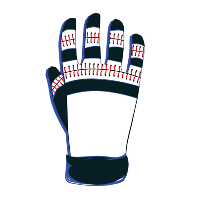 Baseball stiched gloves with leather front, lycra back, neoprene cuff, and shock-absorbent stitching for durability and comfort