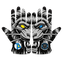 Custom Prints Lion Print Batting Gloves with leather front, lycra back, neoprene cuff, and shock-absorbent threading for durability and comfort