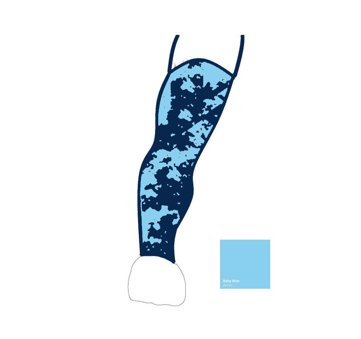 Blue Armor Flex sublimation arm sleeve in blue camouflage design with flexible fit and UV protection
