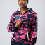 Close-up of soft Wild Rose 1 polyester fleece fabric showing warm, lightweight texture