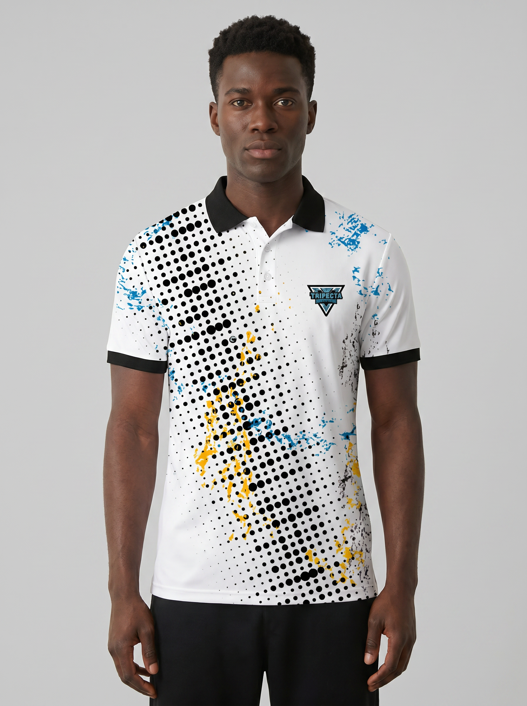 T-App 16 moisture-wicking polyester polo shirt with Bomb Popsicle design for athletic wear